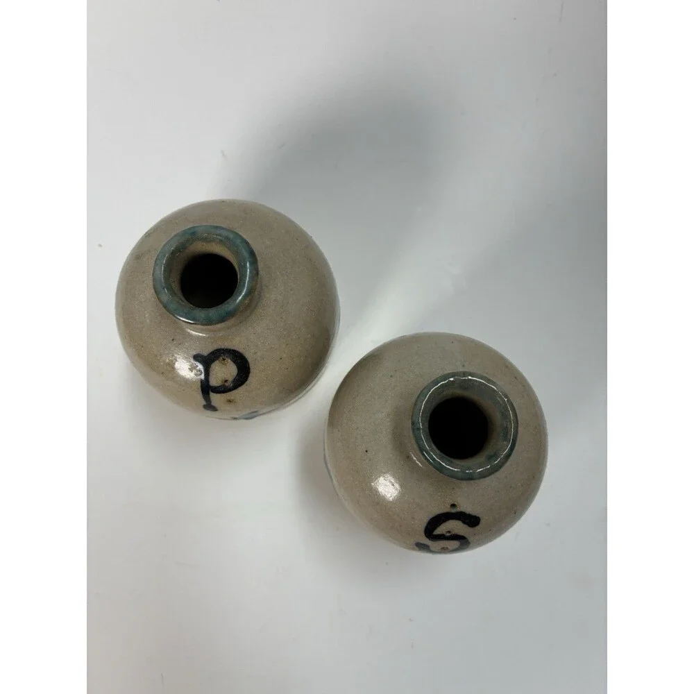 Barton Potteries Ceramic Handmade Salt And Pepper Shakers Apple Design